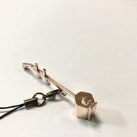 二胡ストラップ（ピンクゴールド）