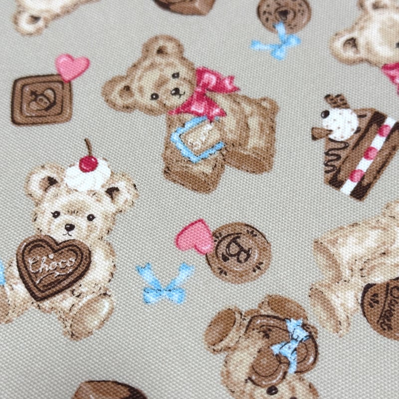 ブックカバー・単行本サイズ・くまとスイーツ | Nunokichi＊Handmade