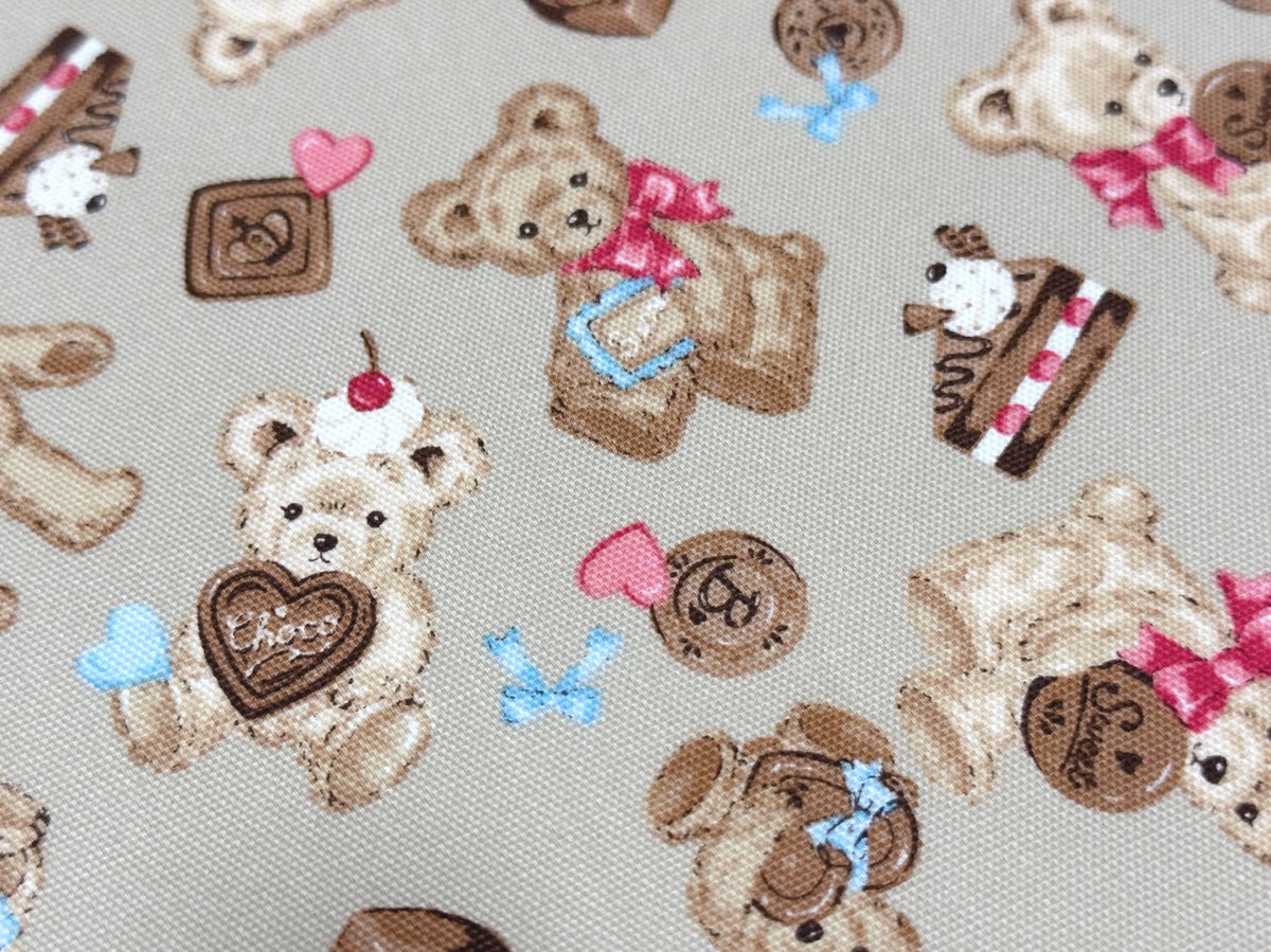 ブックカバー・単行本サイズ・くまとスイーツ | Nunokichi＊Handmade