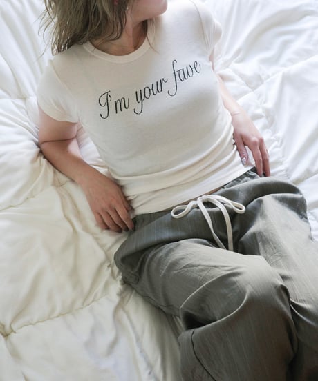 【Rollin'】OG "(I know) I'm your fave" cap sleeve t-shirt made in usa