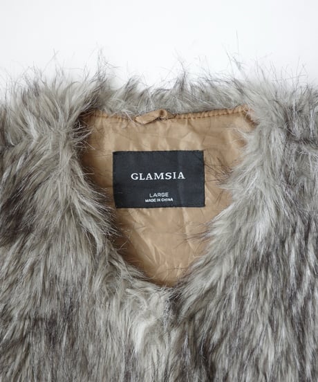 GLAMSIA poly faux fur vest