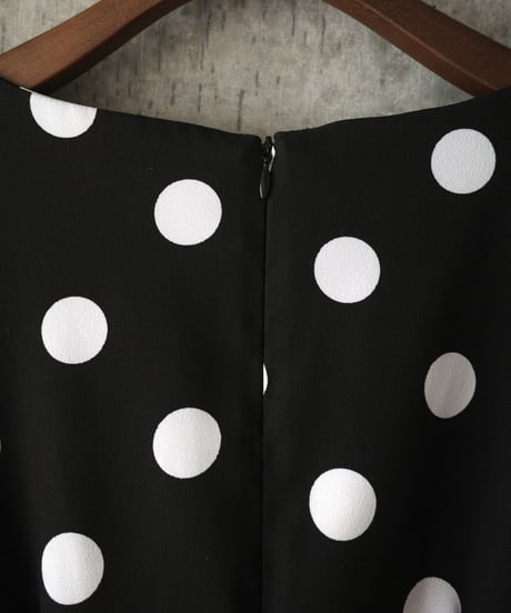 used polka dots sleeveless dress