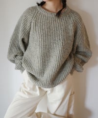 ATLANTIC HORIZONS color nep wool mix knit top
