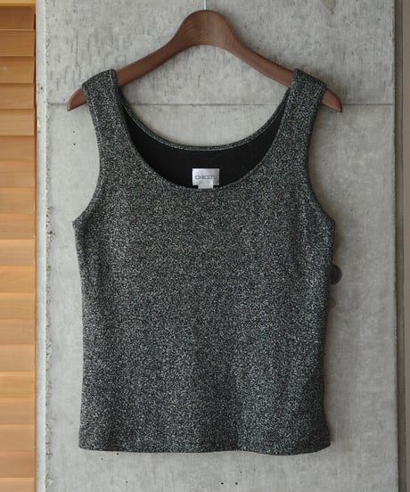 1990s CHICO's glitter silk mix sleeveless top