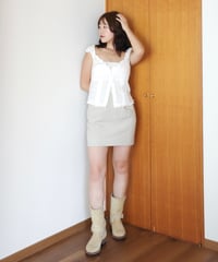 1980-90s KASPER pinstripe micro skirt