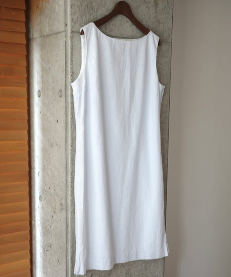 1990s LAUREN striped seersucker dress made in Hong Kong