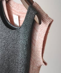 1990s CHICO's glitter silk mix sleeveless top