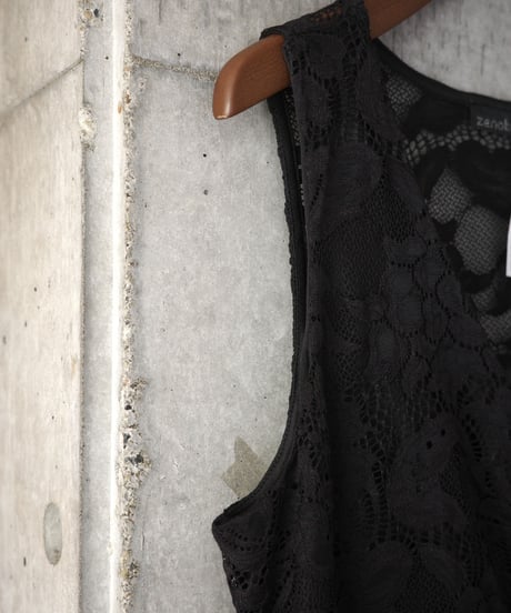 Y2K zenobia all lace sleeveless tunic made in usa