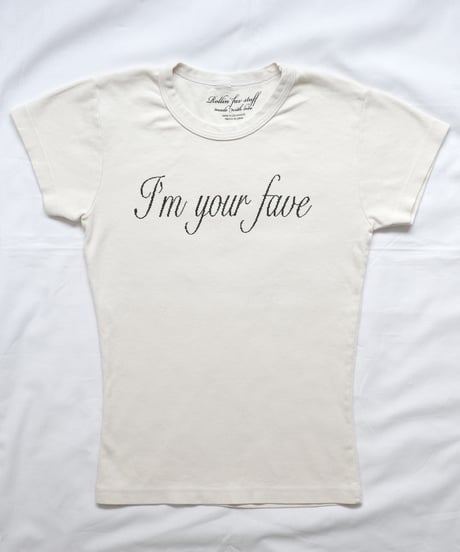 【Rollin'】OG "(I know) I'm your fave" cap sleeve t-shirt made in usa
