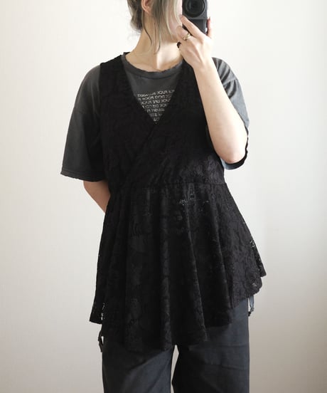 Y2K zenobia all lace sleeveless tunic made in usa