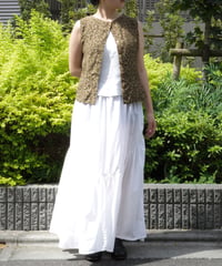 used giraffe camo pattern 2way sleeveless top