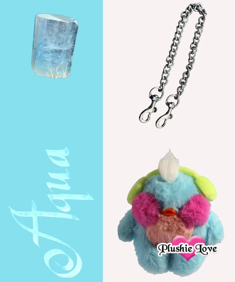 Plushie Love】Aquamarine Bag Charm(−ө−)♪.+✴︎。 |