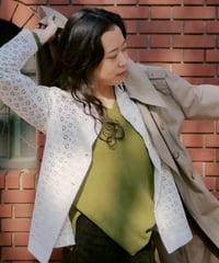 Pistachio v-neck knit