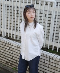 1990s Lizwear front design band collar shirt