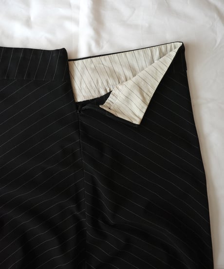 1990s necessary objects stripes midi skirt made in usa