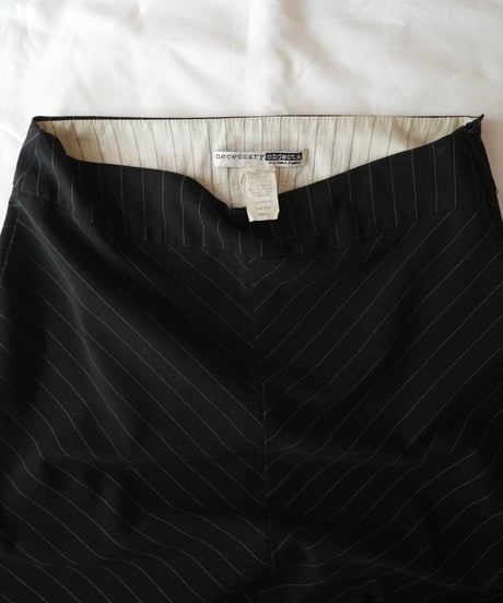 1990s necessary objects stripes midi skirt made in usa