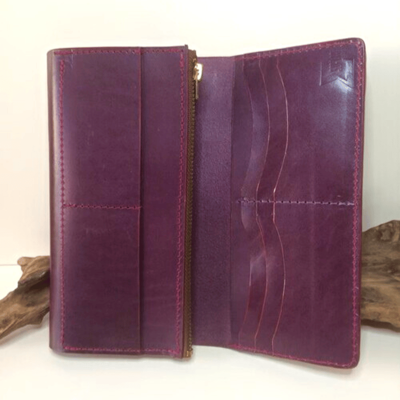 ルガトショルダー　２点セット ルガトショルダー】2つ折りロング財布（オレンジ） | Sigma