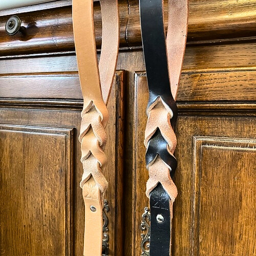 25㎜幅〕本革ショートリード（ダブル編み込みタイプ） | Sigma