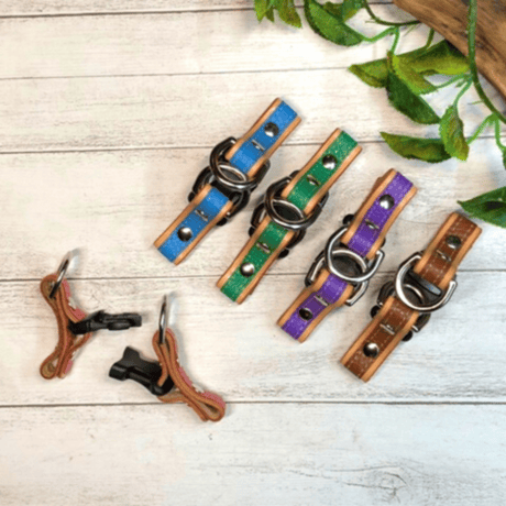 パラコードリード　パステルブルー　ブルー レオパード　№042 パラコードリード パステルブルー ブルー レオパード №042