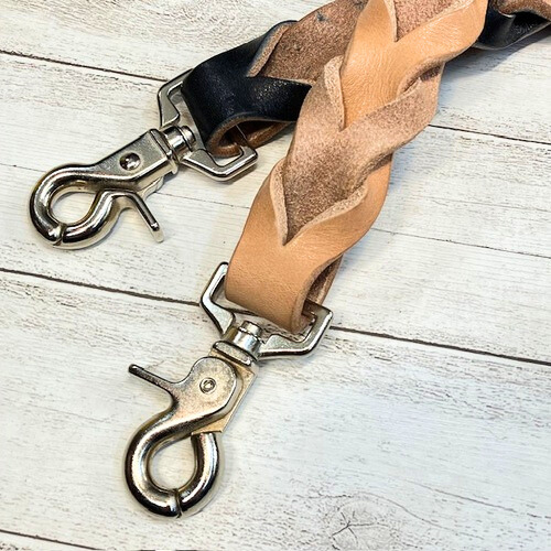 オーダー出品　ショートリード各種 25㎜幅〕本革ショートリード（ダブル編み込みタイプ） | Sigma