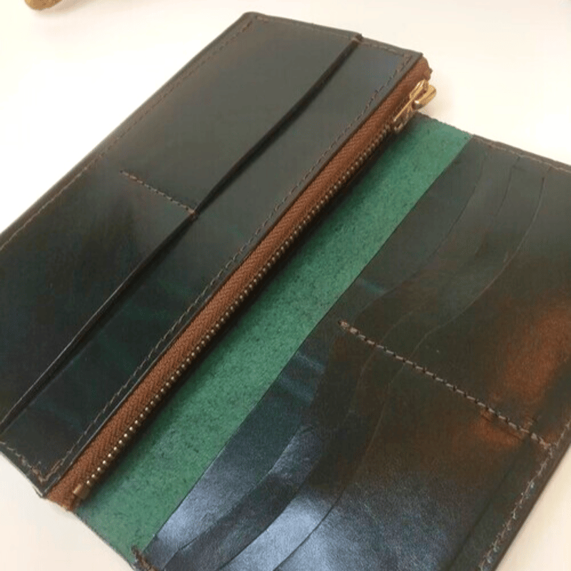 ルガトショルダー】2つ折りロング財布（グリーン） | Sigma