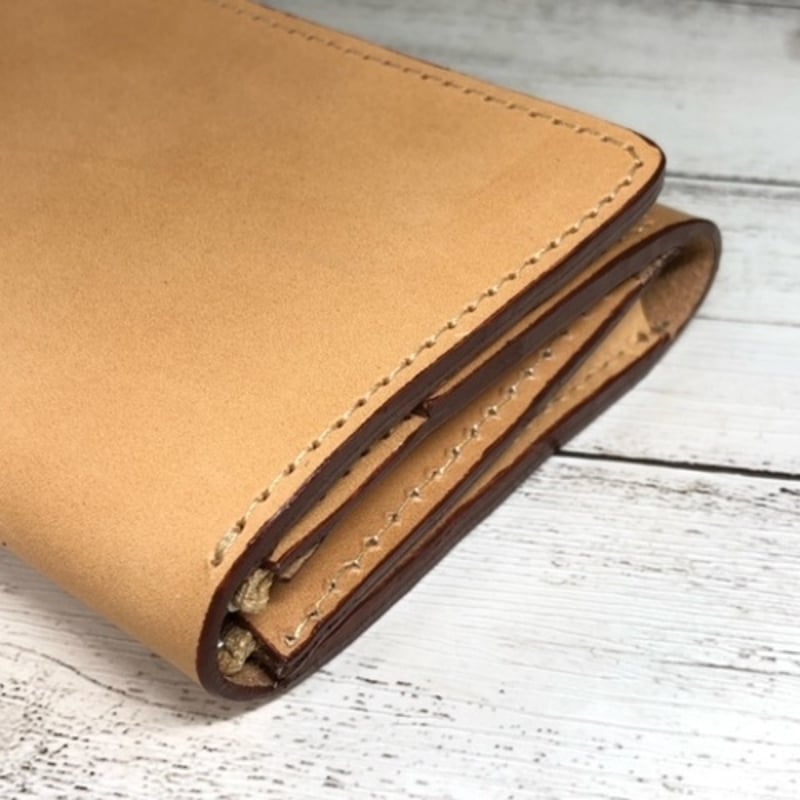 ヌメ革】本革2つ折りロング財布（ナチュラル） | Sigma