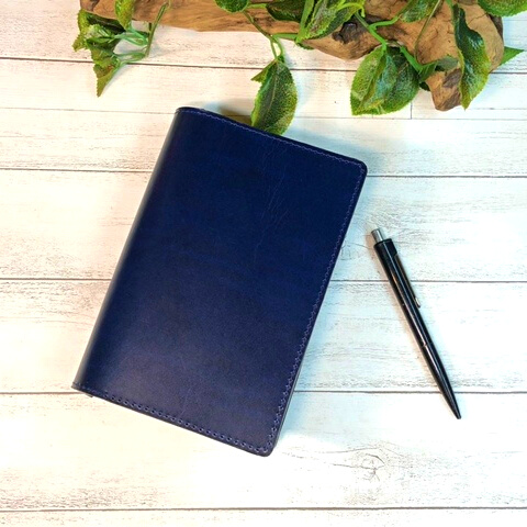 ご確認用 ルガトショルダー ネイビー ミニ6 システム手帳 手帳カバー