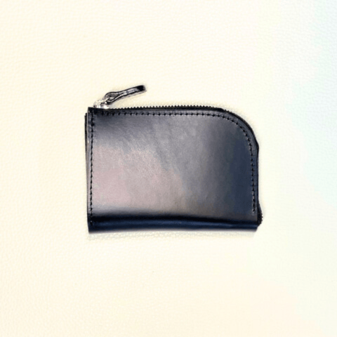 Wedge Leathers レザーショートウォレット　黒　本革　ブッテーロ ブッテーロレザー】L字ファスナーショート財布 | Sigma