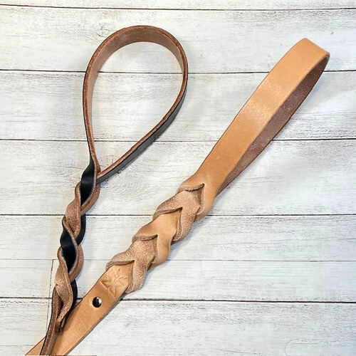 25㎜幅〕本革ショートリード（ダブル編み込みタイプ） | Sigma