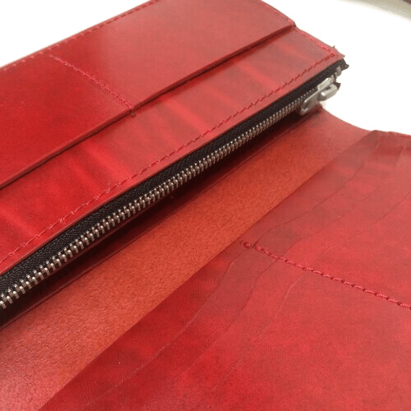 ルガトショルダー】2つ折りロング財布（レッド） | Sigma