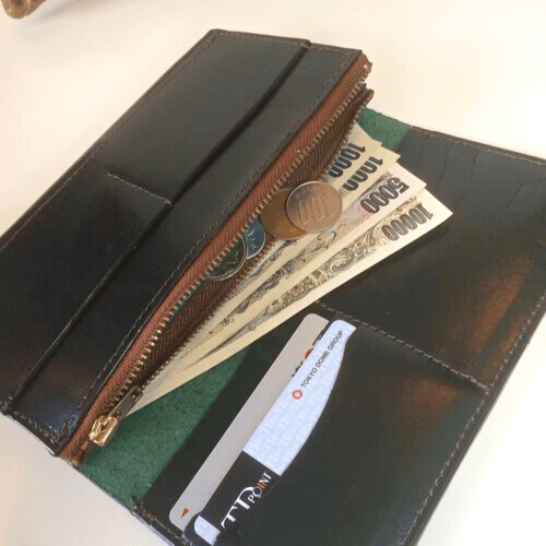 ルガトショルダー】2つ折りロング財布（グリーン） | Sigma