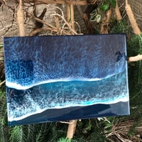 レジンアート P301 海を感じるインテリア レジン波アート 沖縄ブルー