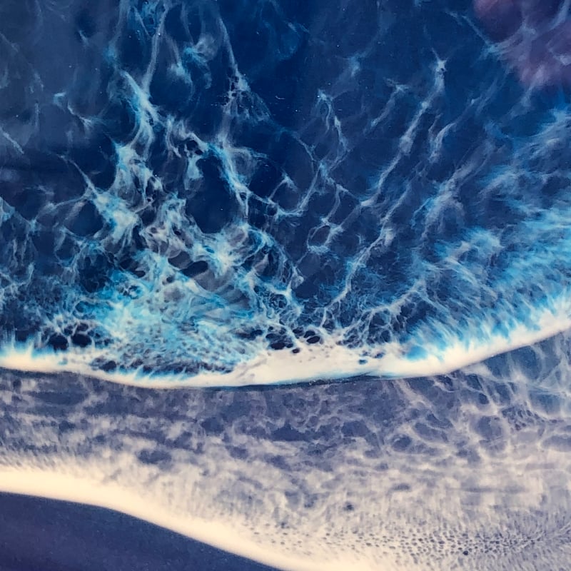 レジンアート P301 海を感じるインテリア レジン波アート 沖縄ブルー
