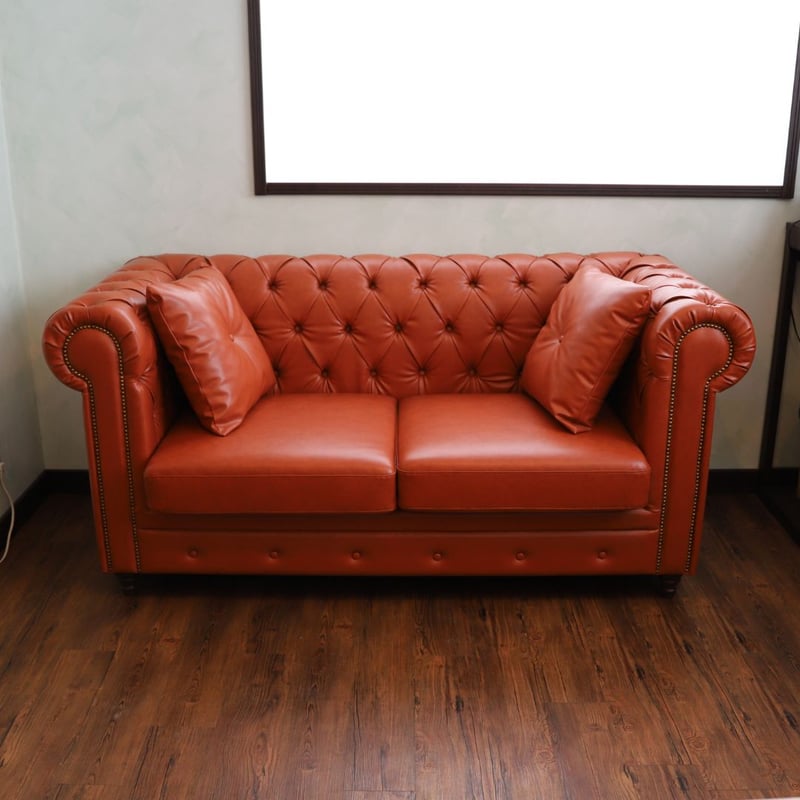 取引中！！！★旭川市内配送無料★ 【ソファー】　 2人掛け ソファー 家具 クリームカラー 旭川家具 MIYATA 宮田産業 ジャスティン 国産家具 無垢 オットマン