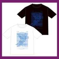 受注追加生産【Butterfly Allure Ⅲ】Yuh×ALLAROUND T-Shirts "第2のメンカラ" Blue Ver.