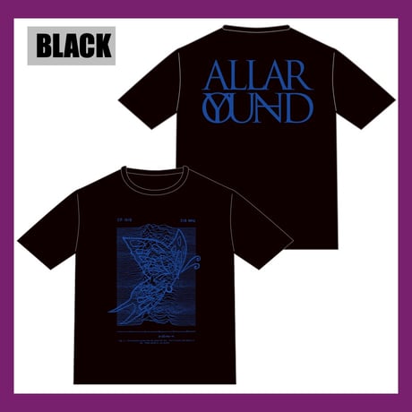 受注追加生産【Butterfly Allure Ⅲ】Yuh×ALLAROUND T-Shirts "第2のメンカラ" Blue Ver.