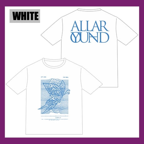 受注追加生産【Butterfly Allure Ⅲ】Yuh×ALLAROUND T-Shirts "第2のメンカラ" Blue Ver.