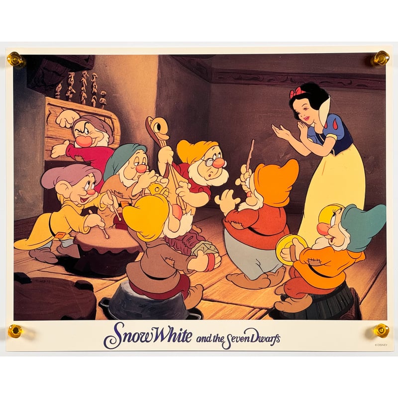 ビンテージ ロビーカード ディズニー 白雪姫 ポスター 1937 復刻 レトロ