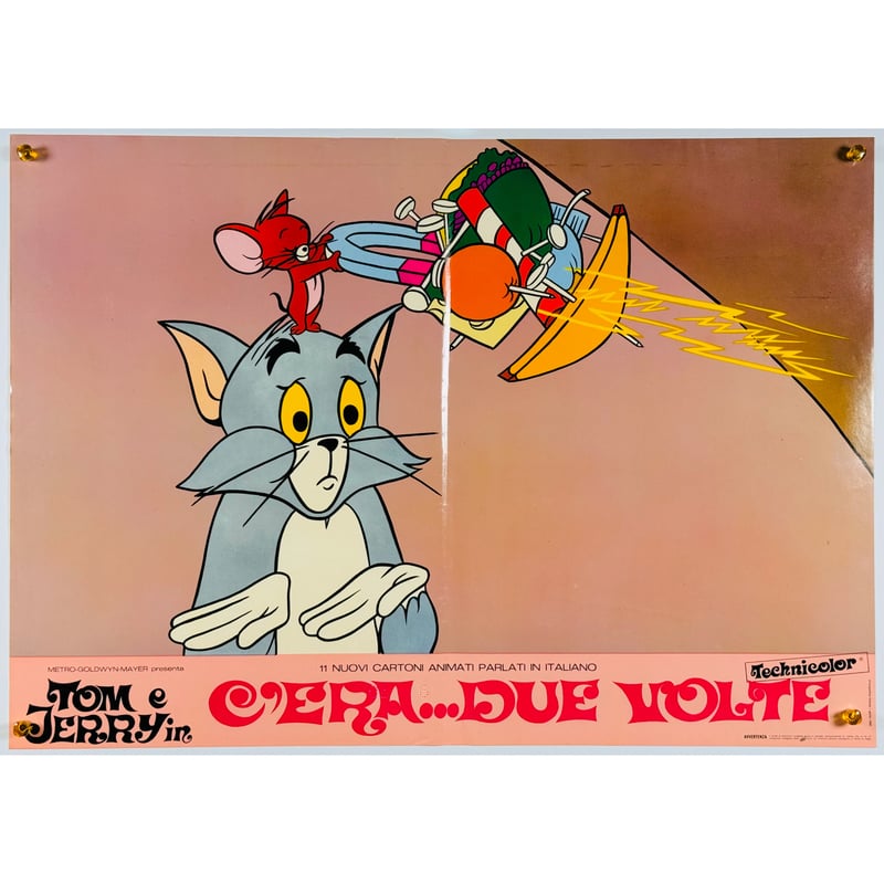 イタリア版★ビンテージ！「トムとジェリー」「Tom and Jerry」ポスター イタリア版☆ビンテージ！「トムとジェリー」「Tom and Jerry