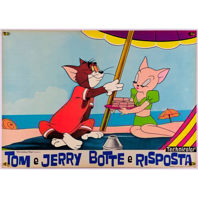 イタリア版★ビンテージ！「トムとジェリー」「Tom and Jerry」ポスター イタリア版☆ビンテージ！「トムとジェリー」「Tom and Jerry