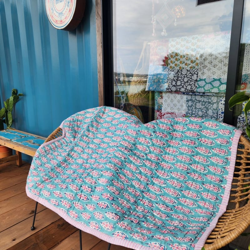 ブロックプリントふかふかキルト | Ethnic Life mui