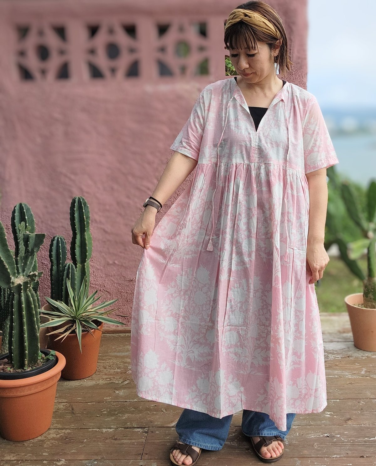 インド綿半袖ワンピース | Ethnic Life mui