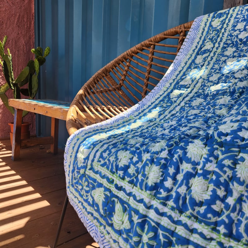 ブロックプリントキルト | Ethnic Life mui