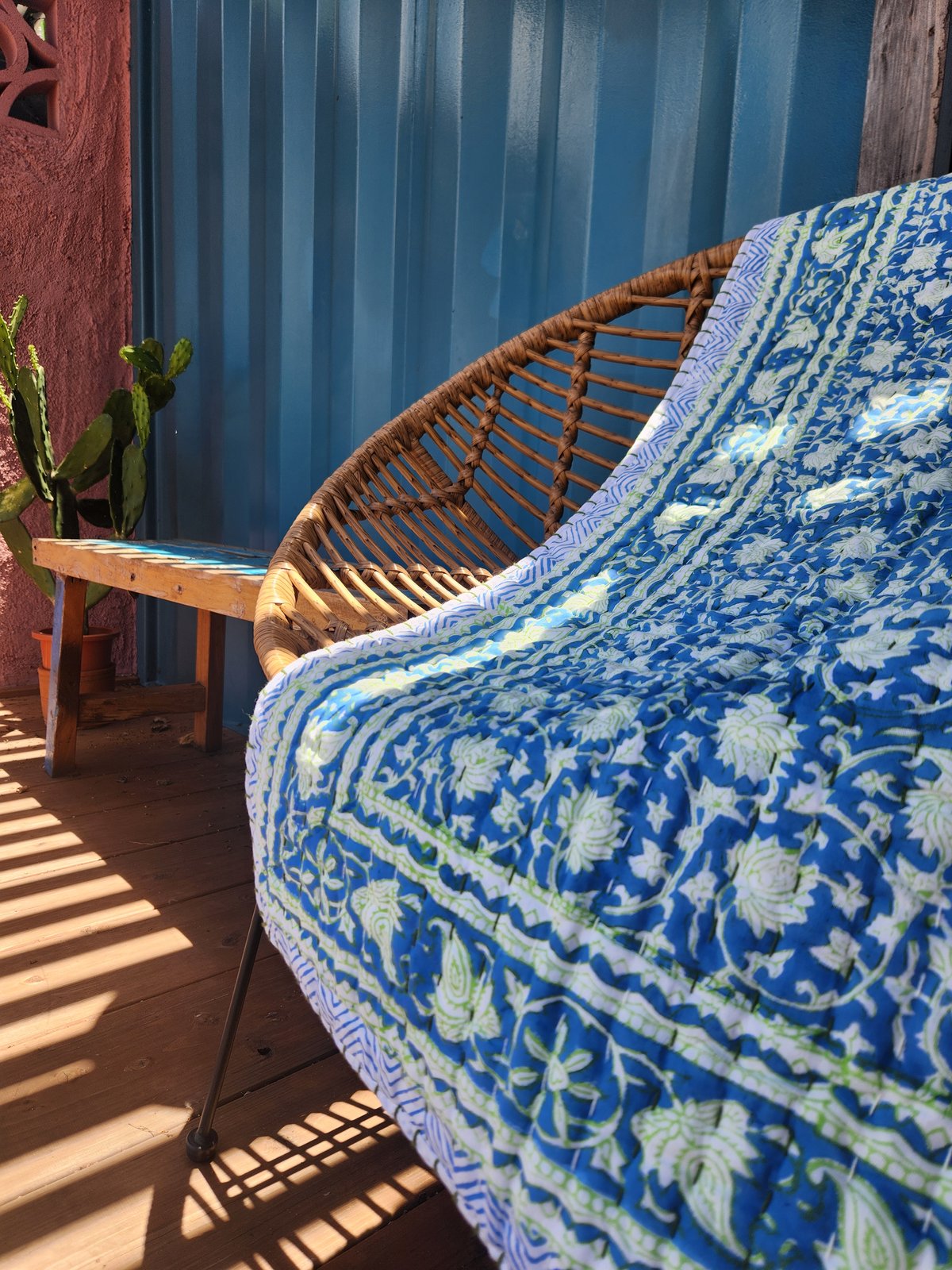 ブロックプリントキルト | Ethnic Life mui