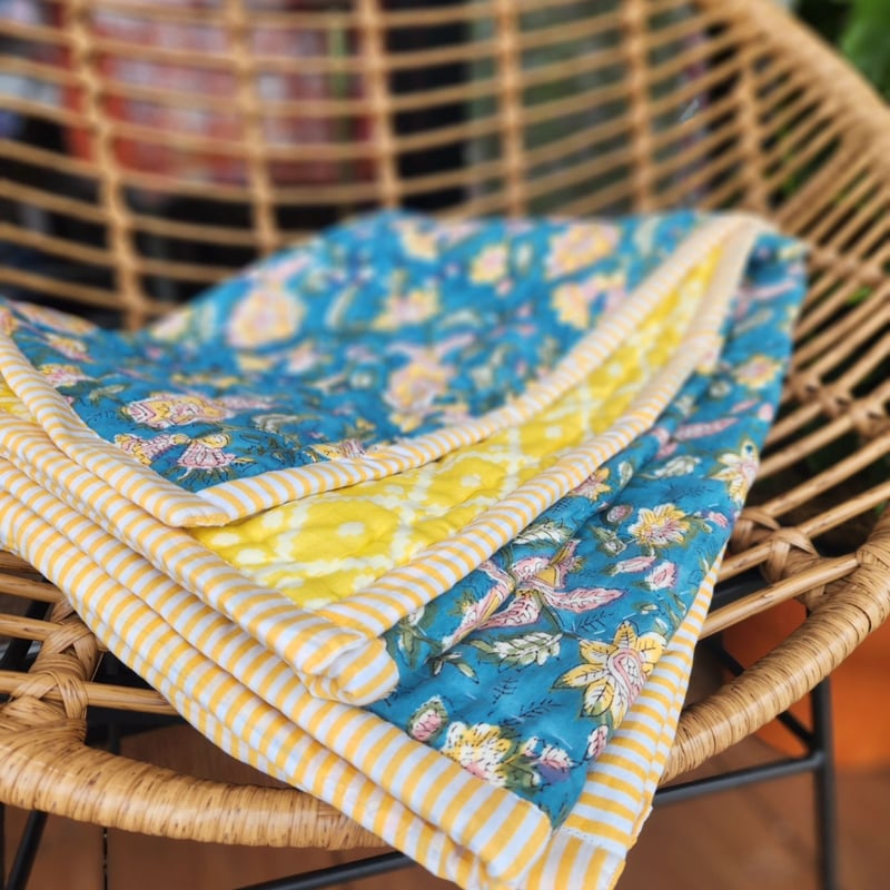 ブロックプリントふかふかキルト | Ethnic Life mui