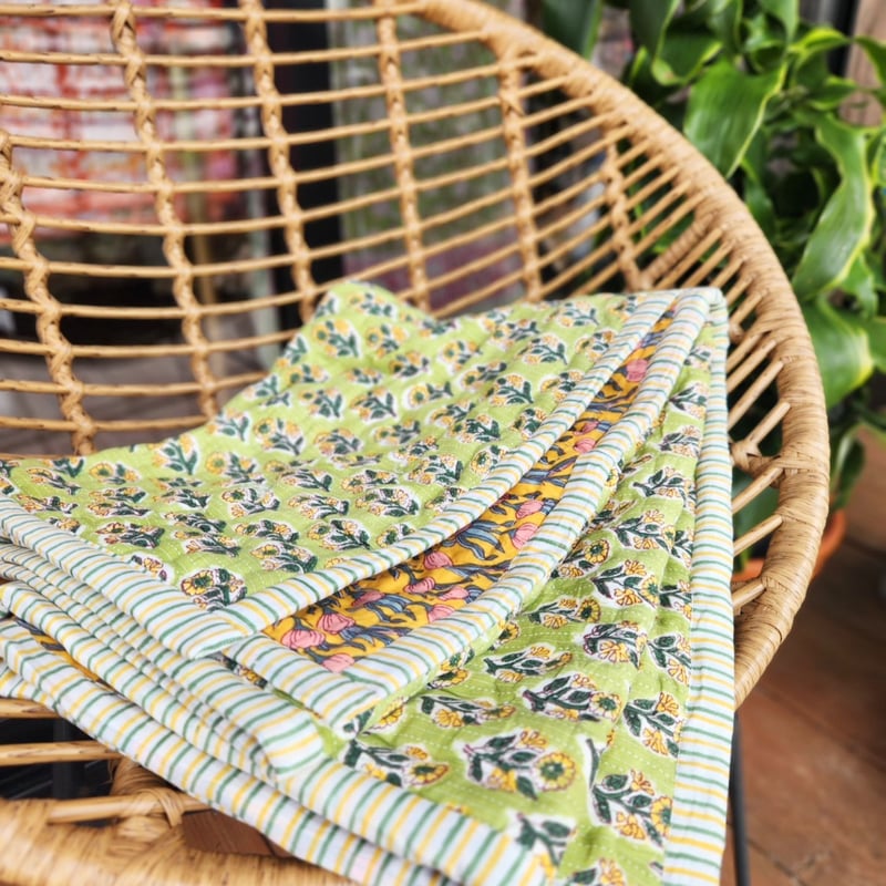 ブロックプリントふかふかキルト | Ethnic Life mui