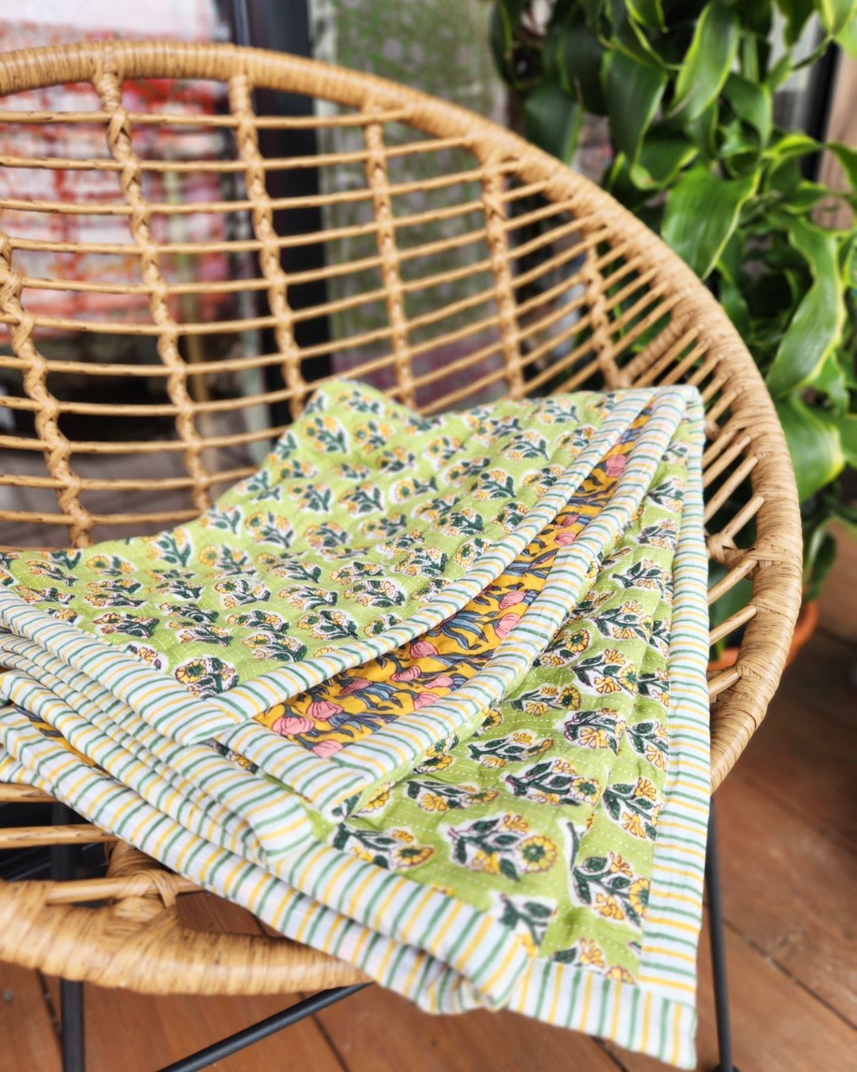 ブロックプリントふかふかキルト | Ethnic Life mui