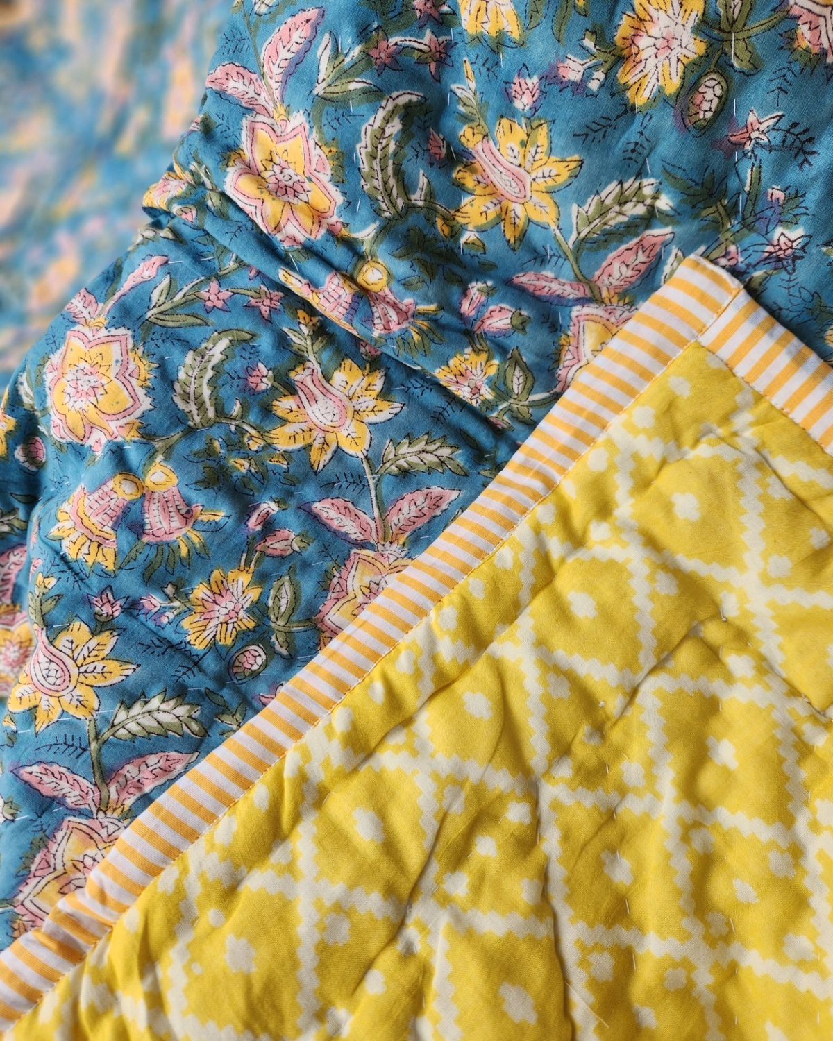 ブロックプリントふかふかキルト | Ethnic Life mui