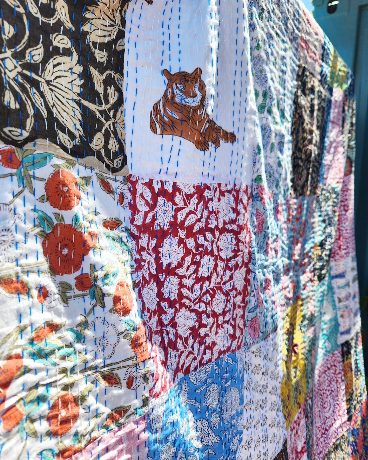 ブロックプリントパッチワークキルト | Ethnic Life mui