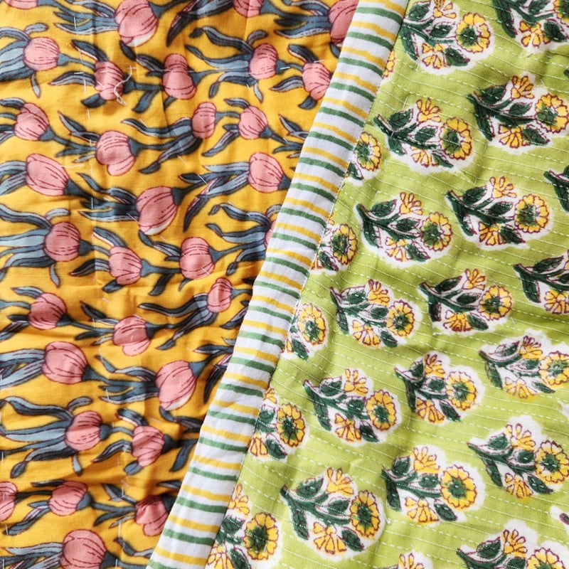 ブロックプリントふかふかキルト | Ethnic Life mui